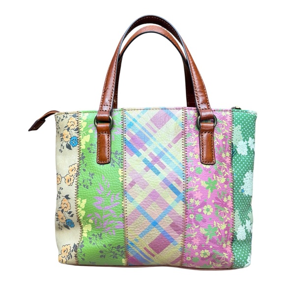 Fossil Handbag Floral Multicolored with Leather Straps bag handbag Bag - Picture 1 of 9